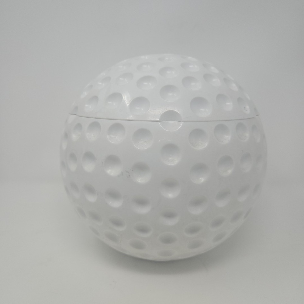 Vintage Mario Luca Giusti‎ Golfball MCM White Lucite Ice Chest Bucket Itailian